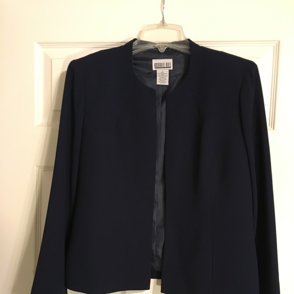 Robbie Lee 3 Piece Navy Skirt Suit